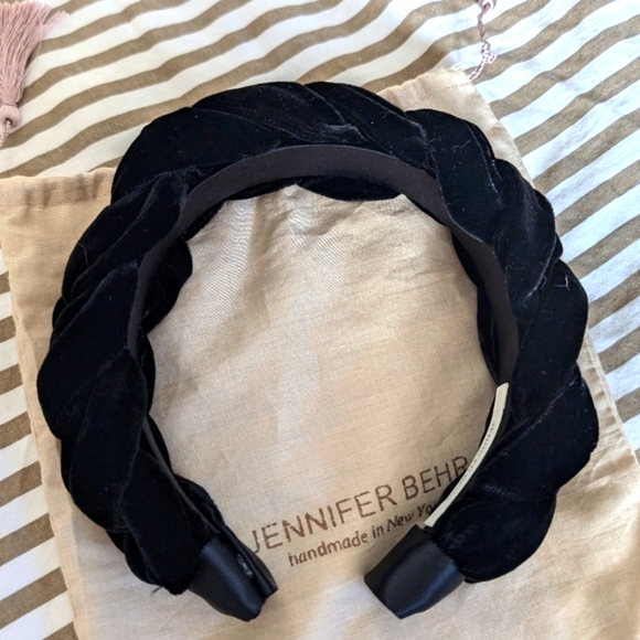 Jennifer Behr Accessories - Jennifer Behr Lorelei Velvet Braid Headband